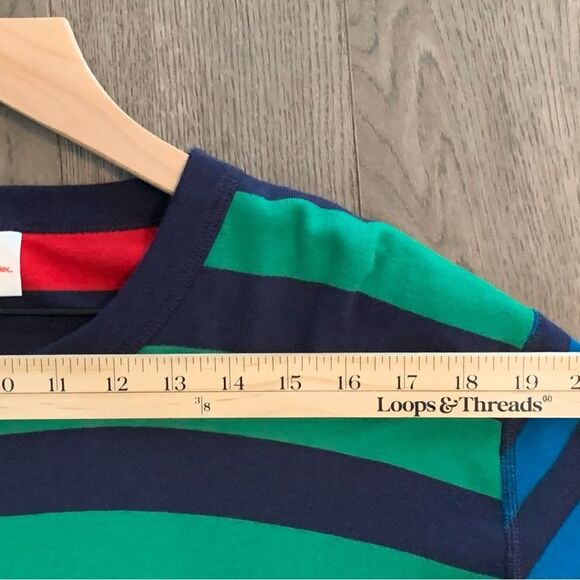 HANNA ANDERSON Striped Sleepwear Top Girls Large multi Colored Green Red. - Picture 8 of 11
